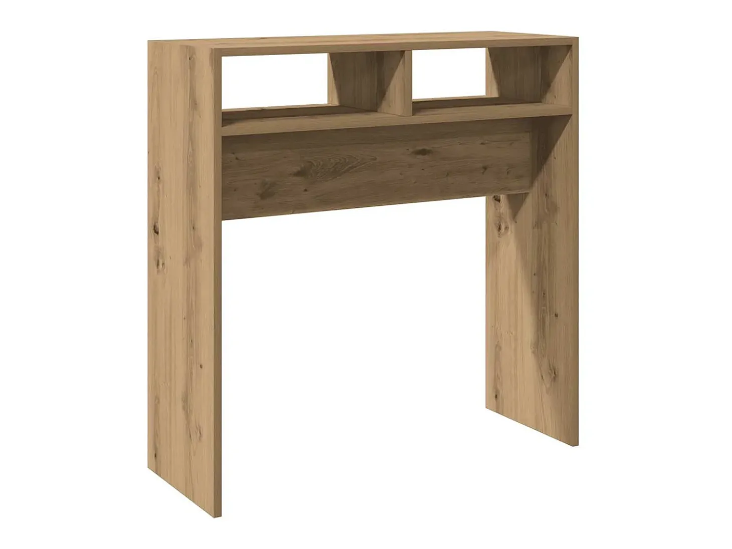 Mesa consola madera de ingeniería roble artesanal 78x30x80 cm