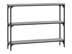 Mesa consola madera de ingeniería gris Sonoma 100x22,5x75 cm ES124899