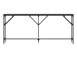 Mesa consola madera de ingeniería negro 180x23x75 cm