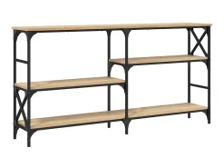 Mesa consola madera de ingeniería roble Sonoma 150x29x76,5 cm ES274372