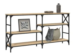Mesa consola madera de ingeniería roble Sonoma 150x29x76,5 cm ES274372