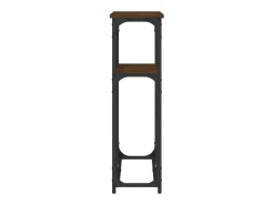 Mesa consola madera de ingeniería marrón roble 90x22,5x75 cm ES428258