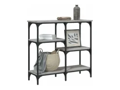 Mesa consola madera de ingeniería gris Sonoma 80x29x75 cm