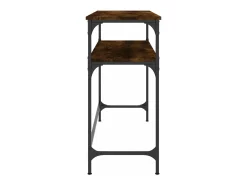 Mesa consola madera de ingeniería roble ahumado 100x35,5x75 cm