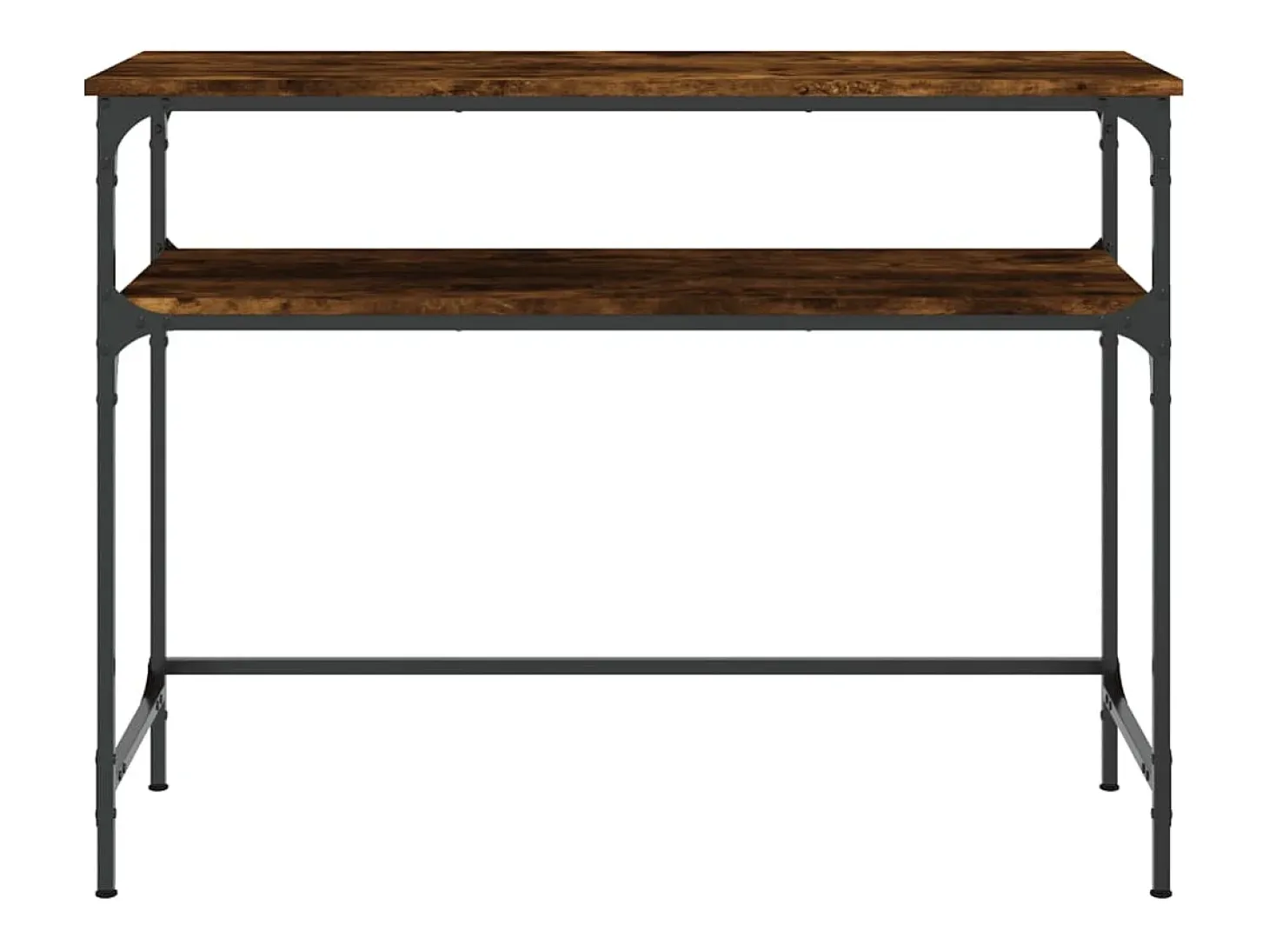 Mesa consola madera de ingeniería roble ahumado 100x35,5x75 cm