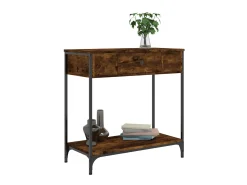 Mesa consola madera de ingeniería roble ahumado 75x34,5x75 cm ES698728