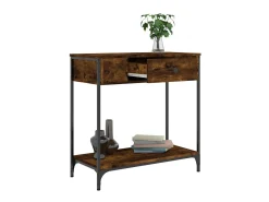 Mesa consola madera de ingeniería roble ahumado 75x34,5x75 cm ES698728