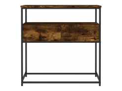 Mesa consola madera de ingeniería roble ahumado 75x40x75 cm