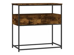 Mesa consola madera de ingeniería roble ahumado 75x40x75 cm