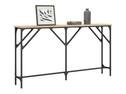 Mesa consola madera de ingeniería roble Sonoma 140x23x75 cm ES146133