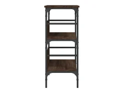 Mesa consola madera de ingeniería marrón roble 75x32x75 cm