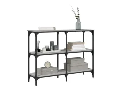 Mesa consola madera de ingeniería gris Sonoma 100x29x75 cm ES790014