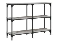 Mesa consola madera de ingeniería gris Sonoma 100x29x75 cm ES790014