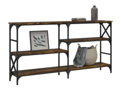 Mesa consola madera de ingeniería roble ahumado 150x29x76,5 cm ES919884