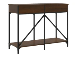 Mesa consola madera de ingeniería marrón roble 100x39x78,5 cm