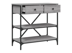 Mesa consola madera de ingeniería gris Sonoma 75x34,5x75 cm