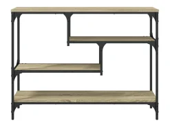 Mesa consola madera de ingeniería roble Sonoma 100x30x75 cm