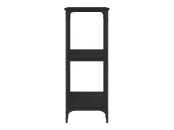 Mesa consola madera de ingeniería negra 102x35x90 cm