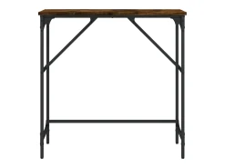 Mesa consola madera de ingeniería roble ahumado 75x32x75 cm