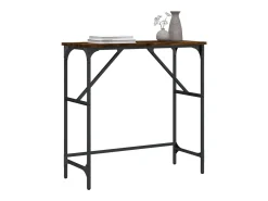 Mesa consola madera de ingeniería roble ahumado 75x32x75 cm