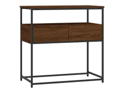 Mesa consola madera de ingeniería marrón roble 75x40x75 cm