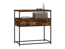 Mesa consola madera de ingeniería roble ahumado 75x40x75 cm ES319293