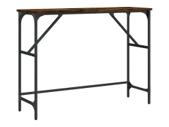 Mesa consola madera de ingeniería roble ahumado 100x32x75 cm