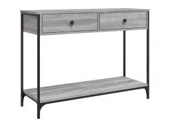 Mesa consola madera de ingeniería gris Sonoma 100x34,5x75 cm ES788011