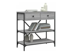 Mesa consola madera de ingeniería gris Sonoma 75x34,5x75 cm