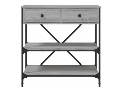 Mesa consola madera de ingeniería gris Sonoma 75x34,5x75 cm