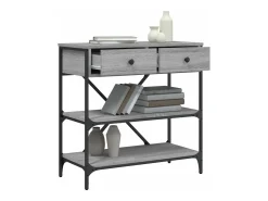 Mesa consola madera de ingeniería gris Sonoma 75x34,5x75 cm