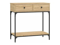 Mesa consola madera de ingeniería roble Sonoma 75x34,5x75 cm