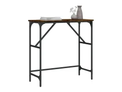 Mesa consola madera de ingeniería roble ahumado 75x32x75 cm ES669606