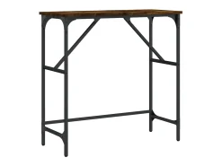 Mesa consola madera de ingeniería roble ahumado 75x32x75 cm ES669606