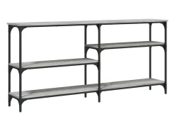 Mesa consola madera de ingeniería gris Sonoma 160x29x75 cm