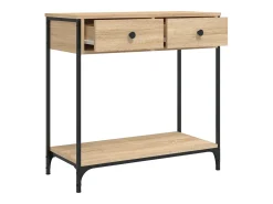 Mesa consola madera de ingeniería roble Sonoma 75x34,5x75 cm