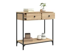 Mesa consola madera de ingeniería roble Sonoma 75x34,5x75 cm