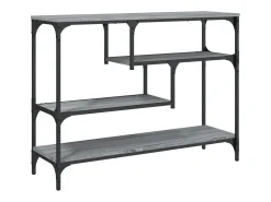 Mesa consola madera de ingeniería gris Sonoma 100x30x75 cm
