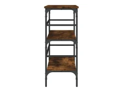 Mesa consola madera de ingeniería roble ahumado 100x32x75 cm