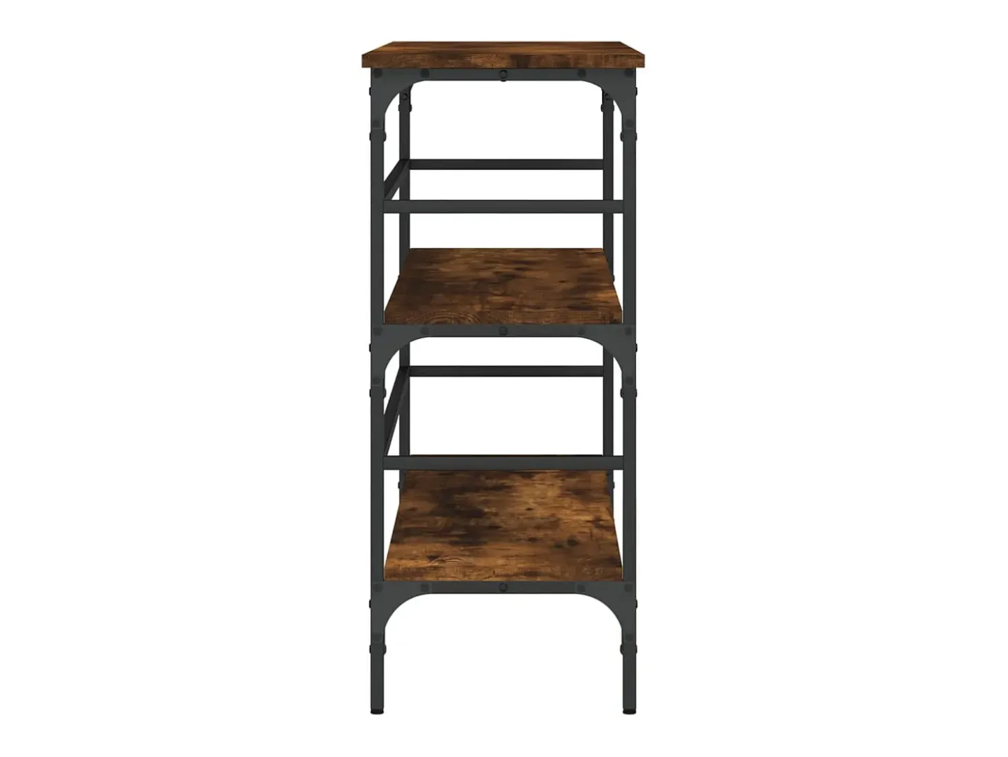 Mesa consola madera de ingeniería roble ahumado 100x32x75 cm
