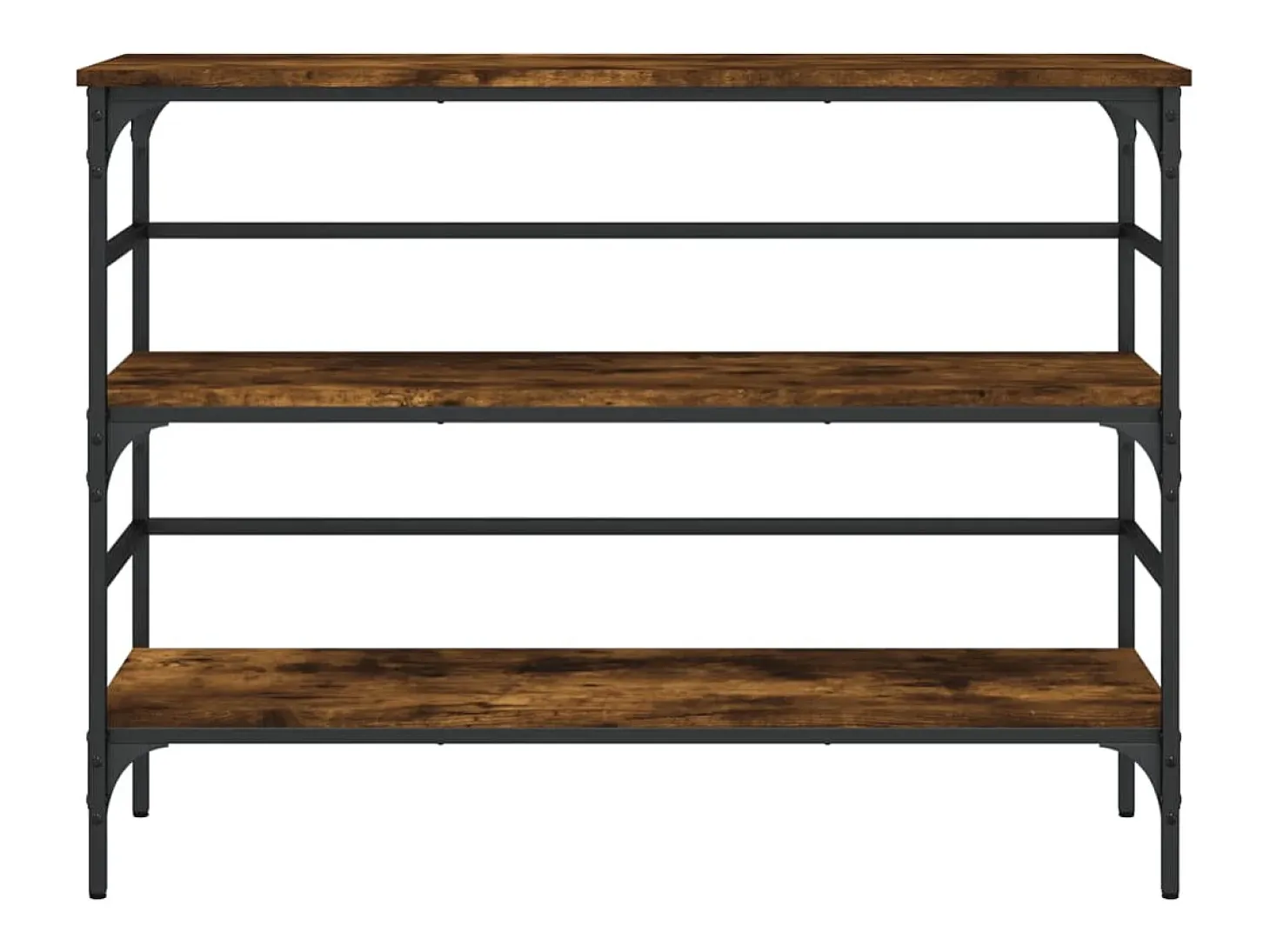 Mesa consola madera de ingeniería roble ahumado 100x32x75 cm
