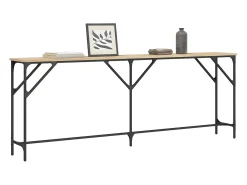Mesa consola madera de ingeniería roble Sonoma 200x29x75 cm ES580680