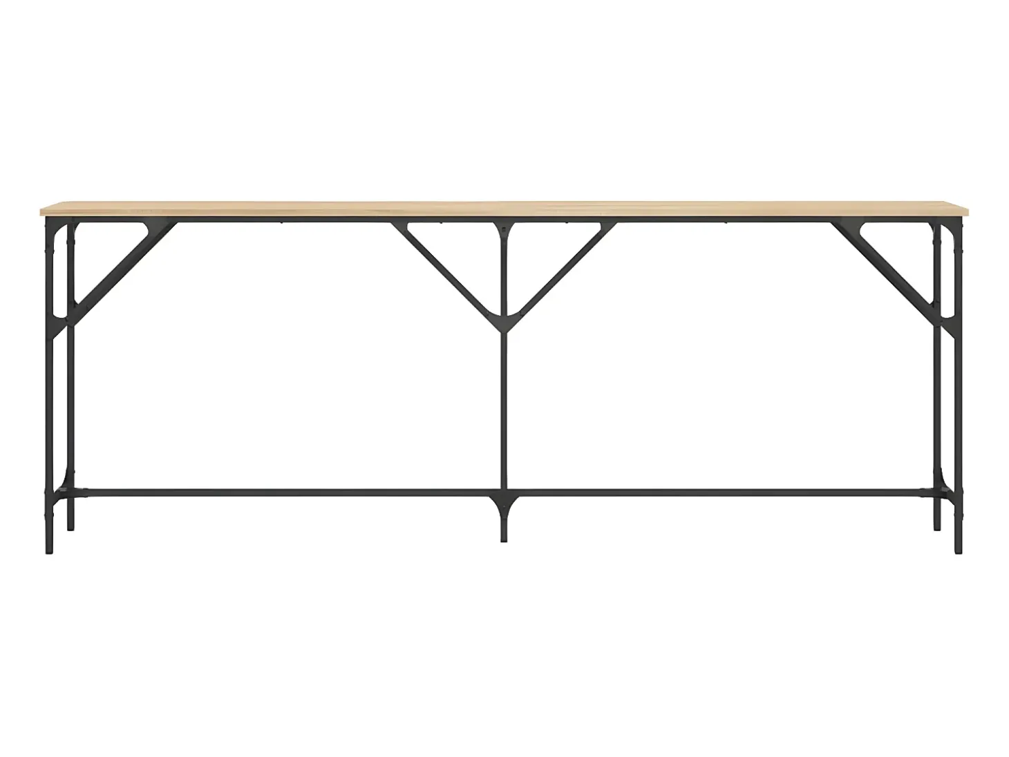 Mesa consola madera de ingeniería roble Sonoma 200x29x75 cm ES580680