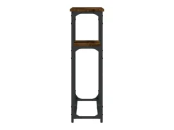 Mesa consola madera de ingeniería roble ahumado 90x22,5x75 cm ES718569