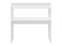 Mesa consola madera de ingeniería blanca 80x30x80 cm ES802873