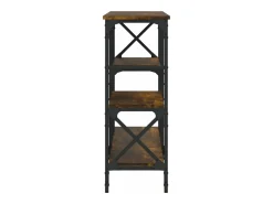 Mesa consola madera de ingeniería roble ahumado 150x29x76,5 cm