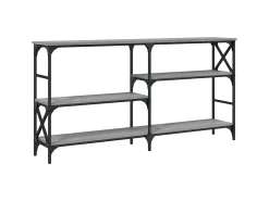 Mesa consola madera de ingeniería gris Sonoma 150x29x76,5 cm ES129322
