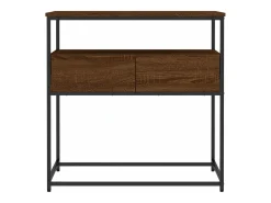 Mesa consola madera de ingeniería marrón roble 75x40x75 cm