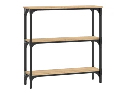 Mesa consola madera de ingeniería roble Sonoma 75x22,5x75 cm