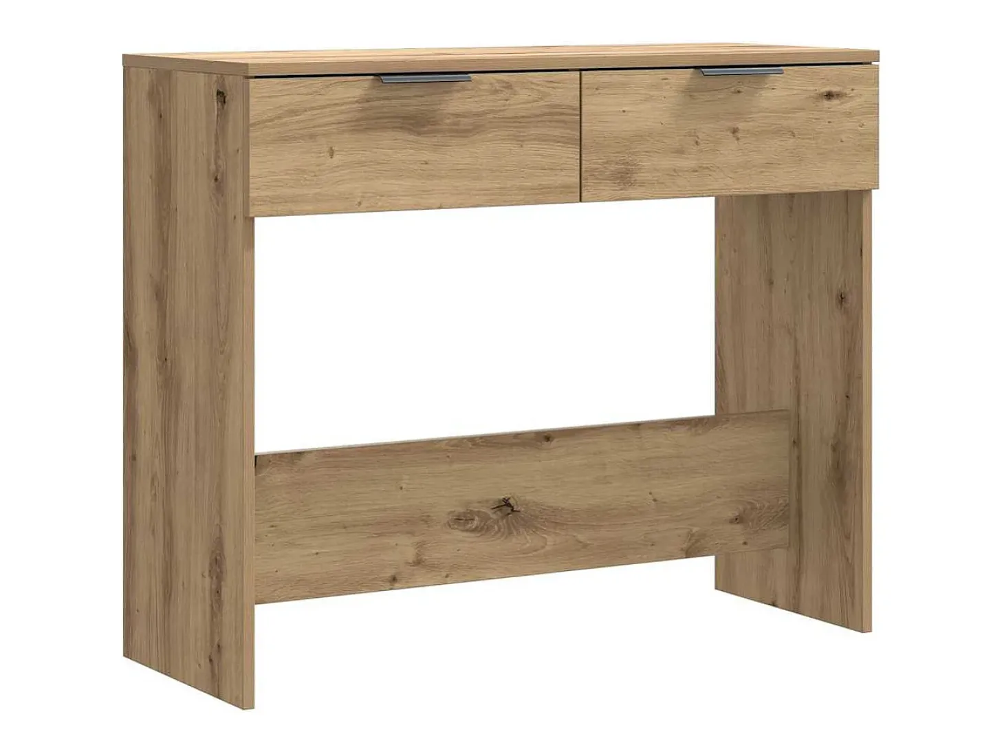 Mesa consola madera de ingeniería roble artesanal 90x36x75 cm